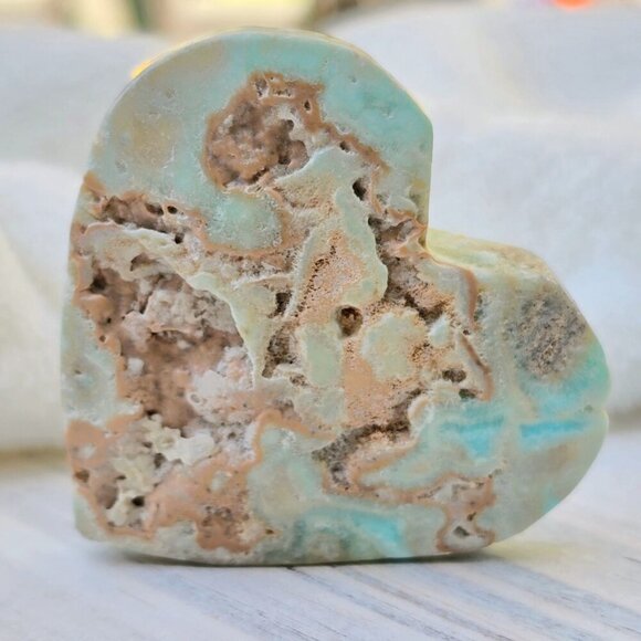 Hand Crafted Other - Hemimorphite ✦ Heart-Shaped Crystal ✦ 59g Blue-Green w/ Emotional Balance